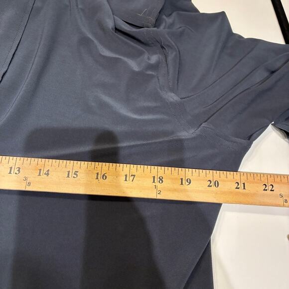 Norma Kamali Charcoal Jersey Shirt Dress XL - Picture 7 of 8